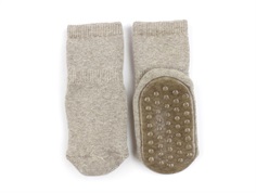 MP light brown melange cotton socks with rubber soles